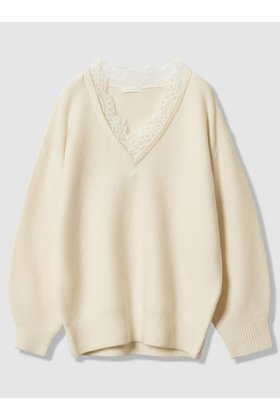 【アルアバイル/allureville】 レースドッキングプルオーバー人気、トレンドファッション・服の通販 founy(ファニー) ファッション Fashion レディースファッション Fashion for Women トップス・カットソー Cut & Sew Tops ニット Knit Tops & Sweaters カジュアルプルオーバー・ニットトップス Pullovers & Knit Tops / Casual Pullovers 2025年 2025 2025-2026秋冬・A/W Autumn/Winter 2025–26 AW25–26 おすすめ Recommended / Our Picks タートル Turtleneck, Turtle Collar チュール Tulip, Tulip Motif レース Lace, Lace Fabric A/W・秋冬 Autumn/Winter |ID:prp329100004764775