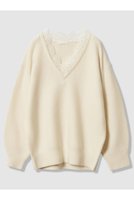 【アルアバイル/allureville】のレースドッキングプルオーバー 人気、トレンドファッション・服の通販 founy(ファニー) ファッション Fashion レディースファッション Fashion for Women トップス・カットソー Cut & Sew Tops ニット Knit Tops & Sweaters カジュアルプルオーバー・ニットトップス Pullovers & Knit Tops / Casual Pullovers 2025年 2025 2025-2026秋冬・A/W Autumn/Winter 2025–26 AW25–26 おすすめ Recommended / Our Picks タートル Turtleneck, Turtle Collar チュール Tulip, Tulip Motif レース Lace, Lace Fabric A/W・秋冬 Autumn/Winter |ID:prp329100004764775