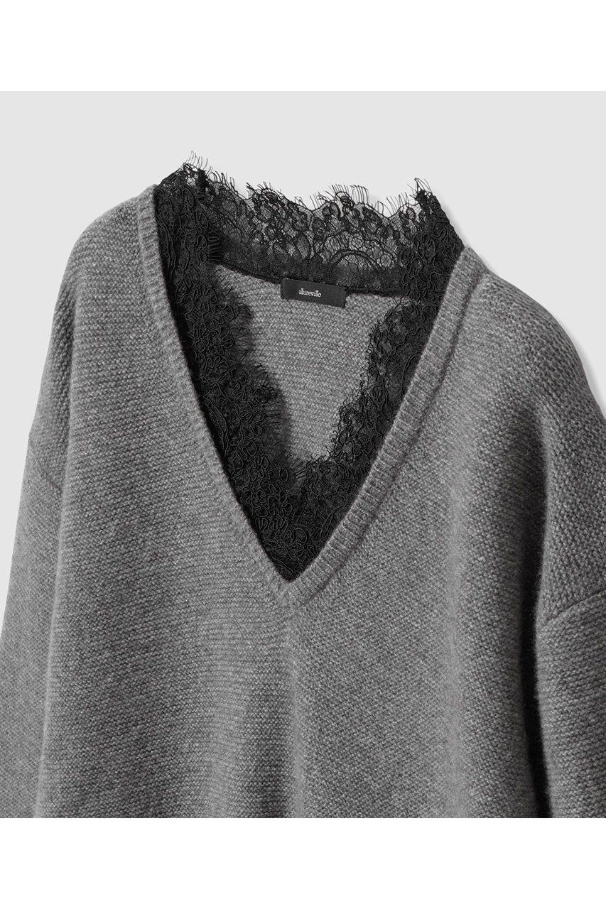 【アルアバイル/allureville】のレースドッキングプルオーバー 人気、トレンドファッション・服の通販 founy(ファニー) 　ファッション　Fashion　レディースファッション　Fashion for Women　トップス・カットソー　Cut & Sew Tops　ニット　Knit Tops & Sweaters　カジュアルプルオーバー・ニットトップス　Pullovers & Knit Tops / Casual Pullovers　2025年　2025　2025-2026秋冬・A/W　Autumn/Winter 2025–26 AW25–26　おすすめ　Recommended / Our Picks　タートル　Turtleneck, Turtle Collar　チュール　Tulip, Tulip Motif　レース　Lace, Lace Fabric　A/W・秋冬　Autumn/Winter　other-3|ID: prp329100004764775 ipo3291000000034495298
