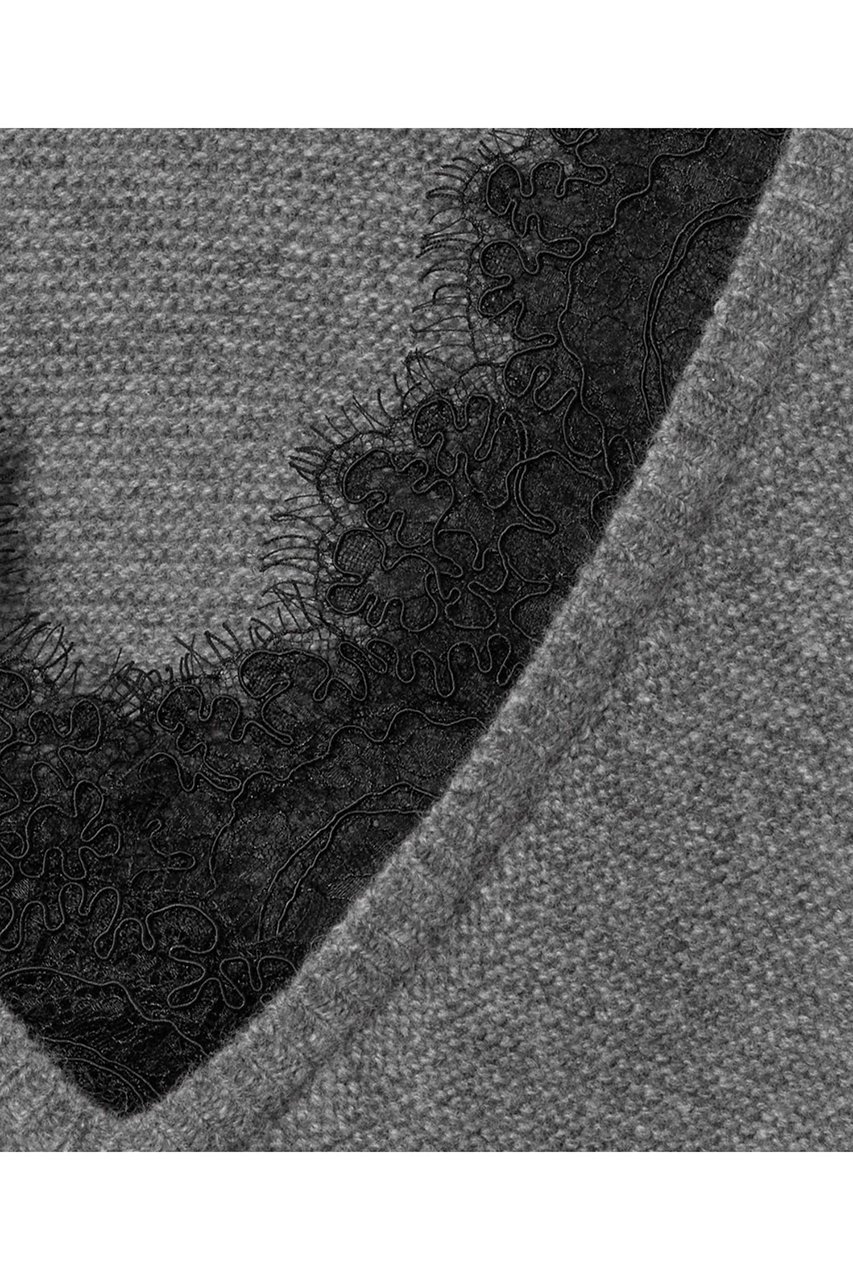 【アルアバイル/allureville】のレースドッキングプルオーバー 人気、トレンドファッション・服の通販 founy(ファニー) 　ファッション　Fashion　レディースファッション　Fashion for Women　トップス・カットソー　Cut & Sew Tops　ニット　Knit Tops & Sweaters　カジュアルプルオーバー・ニットトップス　Pullovers & Knit Tops / Casual Pullovers　2025年　2025　2025-2026秋冬・A/W　Autumn/Winter 2025–26 AW25–26　おすすめ　Recommended / Our Picks　タートル　Turtleneck, Turtle Collar　チュール　Tulip, Tulip Motif　レース　Lace, Lace Fabric　A/W・秋冬　Autumn/Winter　other-4|ID: prp329100004764775 ipo3291000000034495299