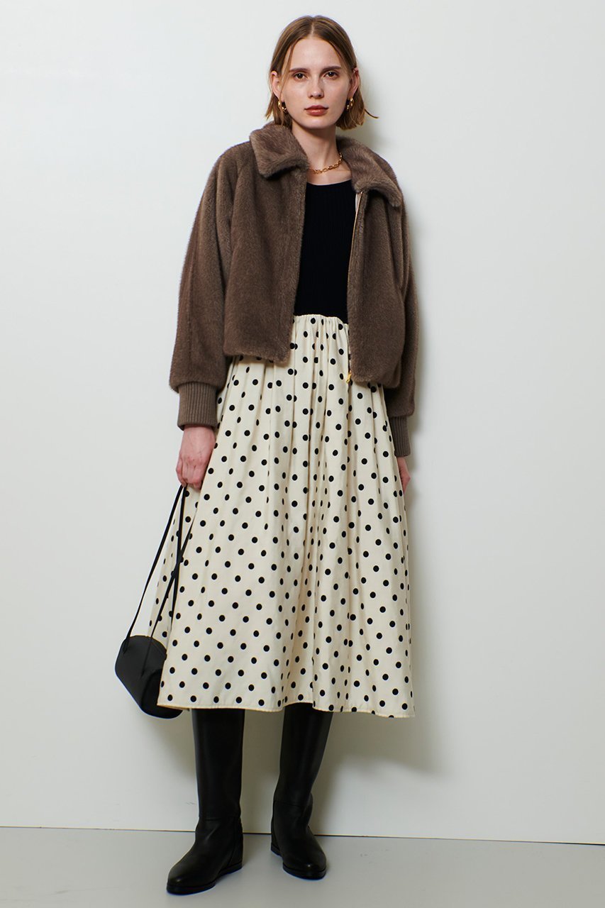 【アルアバイル/allureville】のドット柄ドッキングニットワンピース 人気、トレンドファッション・服の通販 founy(ファニー) 　ファッション　Fashion　レディースファッション　Fashion for Women　ワンピース　Dresses　ニットワンピース　Knit Dresses　チュニック　Tunic Tops & Dresses　クラシカル　Classical, Vintage-Inspired　チュニック　Tunic, Long Top　ドッキング　Docking, Mixed Material　ドット　Polka Dot, Dot Pattern　フィット　Fit, Slim Fit　ロング　Long, Long-Length　エレガント 上品　Elegant　無地　Plain, Solid Color　other-8|ID: prp329100004764777 ipo3291000000036206797