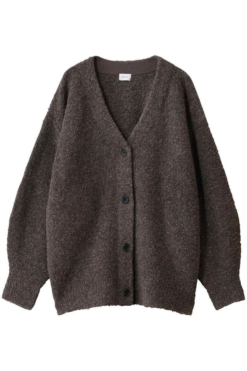 【マノフ/MANOF】のMIX BOUCLE KNIT CARDIGAN インテリア・キッズ・メンズ・レディースファッション・服の通販 founy(ファニー) ファッション Fashion レディースファッション Fashion for Women トップス・カットソー Cut & Sew Tops ニット Knit Tops & Sweaters カーディガン・羽織り Layered Style Cardigans おすすめ Recommended / Our Picks カーディガン Cardigan, Knitwear トレンド Trend, Trending Now ミックス Mix, Mixed Style ルーズ Loose, Oversized ワイド Wide, Wide Fit 冬 Winter / This Winter 新作・新入荷 New Arrivals / New In 秋 Autumn BROWN|ID: prp329100004765852 ipo3291000000034504596