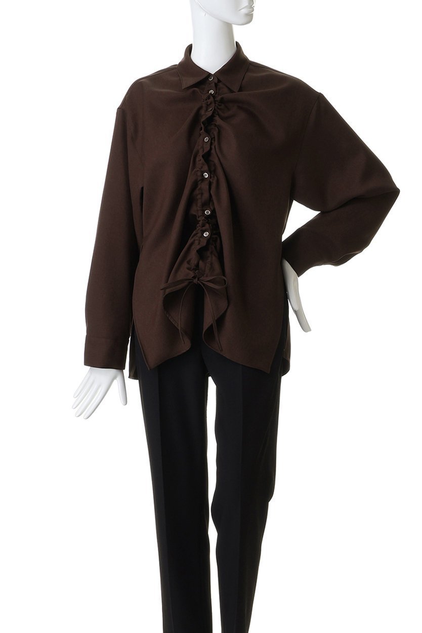 【ミディウミソリッド/MIDIUMISOLID】のdrawstring shirt シャツ 人気、トレンドファッション・服の通販 founy(ファニー) ファッション Fashion レディースファッション Fashion for Women トップス・カットソー Cut & Sew Tops シャツ・ブラウス・オフィスカジュアル Elegant Blouses & Button-Ups スラックス Slacks, Dress Pants スリーブ Sleeve, Long Sleeve / Short Sleeve デニム Denim, Jeans Material ドレープ Drape, Draping Fabric ベーシック Basic, Essential ロング Long, Long-Length 新作・新入荷 New Arrivals / New In other-6|ID: prp329100004765854 ipo3291000000034504618