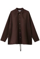 【ミディウミソリッド/MIDIUMISOLID】のドローストリングシャツ brown|ID: prp329100004765854 ipo3291000000035729494
