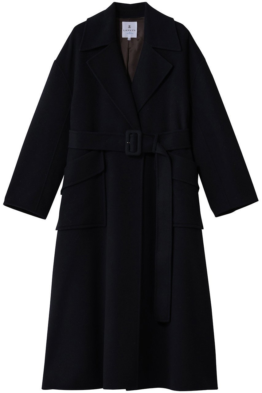 【ランバン オン ブルー/LANVIN en Bleu】のウールリバーフレアコート インテリア・キッズ・メンズ・レディースファッション・服の通販 founy(ファニー) ファッション Fashion レディースファッション Fashion for Women アウター Coat / Outerwear Collection コート・ロングコート・ピーコート Long Coats, Peacoats & More なめらか Smooth, Silky Texture ガウン Gown, Robe フレア Flare, Flared リラックス Relax, Relaxed Fit ロング Long, Long-Length 新作・新入荷 New Arrivals / New In ネイビー|ID: prp329100004765859 ipo3291000000034504653