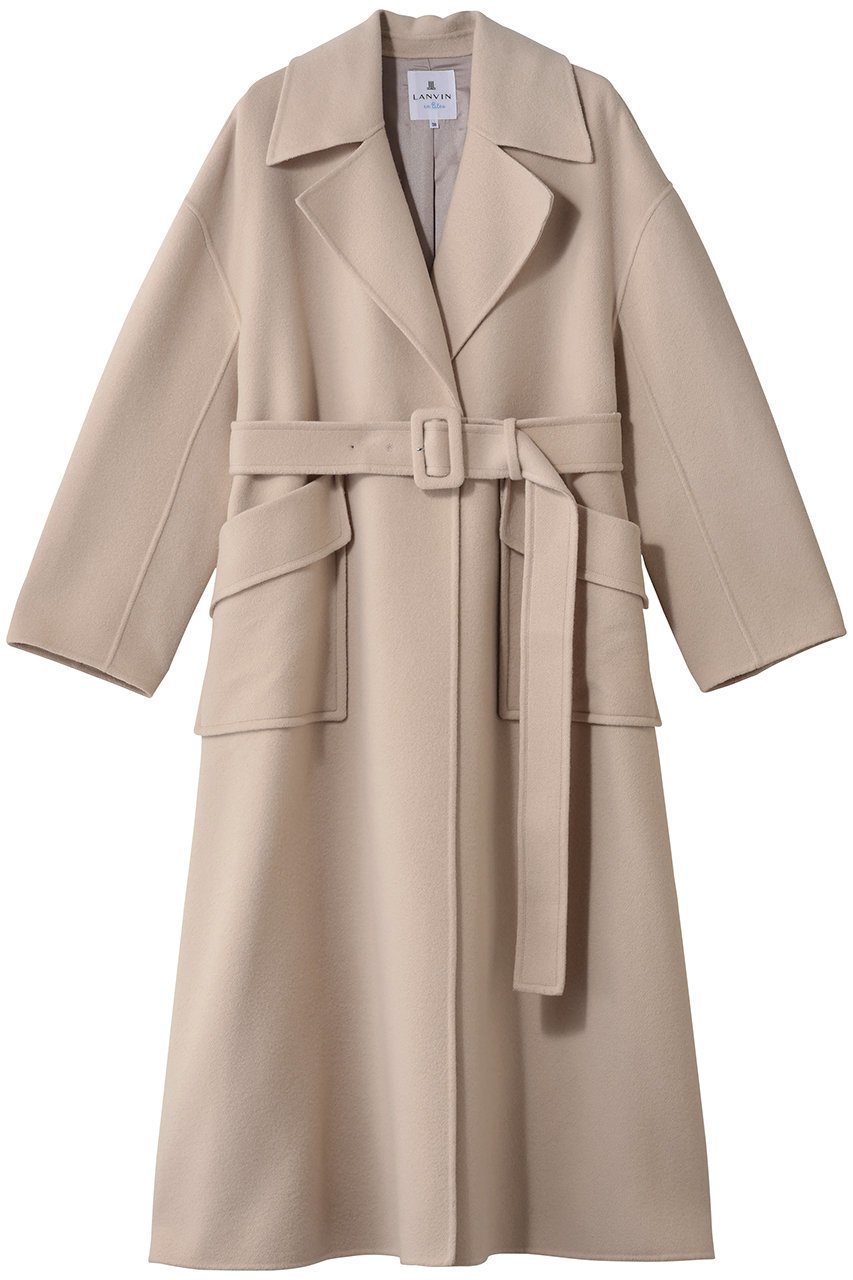 【ランバン オン ブルー/LANVIN en Bleu】のウールリバーフレアコート インテリア・キッズ・メンズ・レディースファッション・服の通販 founy(ファニー) ファッション Fashion レディースファッション Fashion for Women アウター Coat / Outerwear Collection コート・ロングコート・ピーコート Long Coats, Peacoats & More なめらか Smooth, Silky Texture ガウン Gown, Robe フレア Flare, Flared リラックス Relax, Relaxed Fit ロング Long, Long-Length 新作・新入荷 New Arrivals / New In ベージュ|ID: prp329100004765859 ipo3291000000034504654