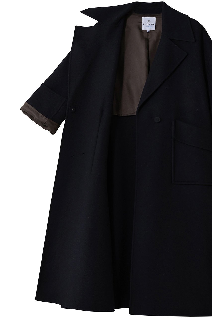 【ランバン オン ブルー/LANVIN en Bleu】のウールリバーフレアコート 人気、トレンドファッション・服の通販 founy(ファニー) ファッション Fashion レディースファッション Fashion for Women アウター Coat / Outerwear Collection コート・ロングコート・ピーコート Long Coats, Peacoats & More なめらか Smooth, Silky Texture ガウン Gown, Robe フレア Flare, Flared リラックス Relax, Relaxed Fit ロング Long, Long-Length 新作・新入荷 New Arrivals / New In other-6|ID: prp329100004765859 ipo3291000000034504660