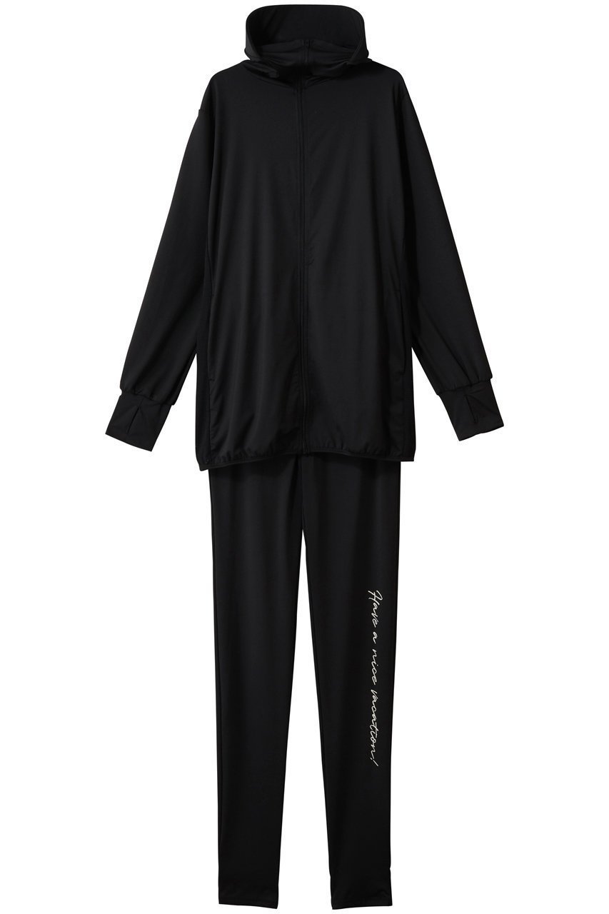 【レイール/Reir】の【San-ai Resort】【UPF50+】つば付きラッシュ・レギンスセット インテリア・キッズ・メンズ・レディースファッション・服の通販 founy(ファニー) ファッション Fashion レディースファッション Fashion for Women パンツ Pants & Trousers レギンス Leggings & Stretch Pants スポーツウェア Functional & Stylish Sportswear スポーツ トップス Athletic Tops / Workout Tops / Training Shirts 2025年 2025 2025-2026秋冬・A/W Autumn/Winter 2025–26 AW25–26 なめらか Smooth, Silky Texture ストレッチ Stretch, Stretchy Fabric スポーツ Sports, Activewear パーカー Hoodie, Parka メッシュ Mesh, Net Fabric リラックス Relax, Relaxed Fit レギンス Leggings, Stretch Pants A/W・秋冬 Autumn/Winter ブラック|ID: prp329100004765860 ipo3291000000034504664