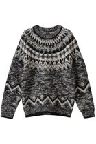 【バトナー/BATONER / MEN】の【MEN】モヘア ノルディック クルー ネック ブラック|ID: prp329100004765865 ipo3291000000034504707