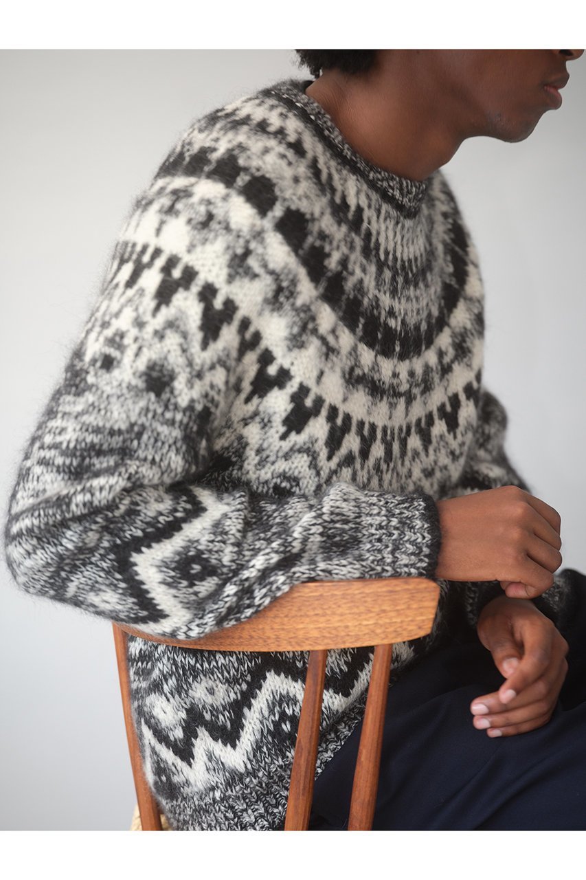 【バトナー/BATONER / MEN】の【MEN】モヘア ノルディック クルーネック 人気、トレンドファッション・服の通販 founy(ファニー) 　ファッション　Fashion　メンズファッション　Fashion for Men　トップス・カットソー　Cut & Sew Tops　ニット・セーター / 定番トップス　Knit Tops & Sweaters　なめらか　Smooth, Silky Texture　スラックス　Slacks, Dress Pants　デニム　Denim, Jeans Material　モダン　Modern, Contemporary　A/W・秋冬　Autumn/Winter　other-7|ID: prp329100004765865 ipo3291000000035680757