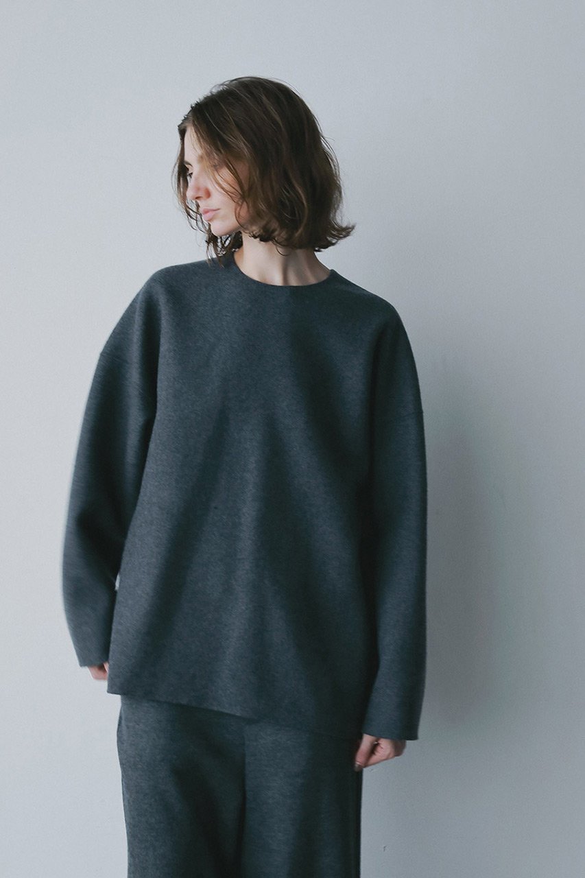 【ハー/HER.】の【11/13 12:00販売開始】メルトンリバープルオーバー 人気、トレンドファッション・服の通販 founy(ファニー) 　ファッション　Fashion　レディースファッション　Fashion for Women　トップス・カットソー　Cut & Sew Tops　シャツ・ブラウス・オフィスカジュアル　Elegant Blouses & Button-Ups　カジュアルプルオーバー・ニットトップス　Pullovers & Knit Tops / Casual Pullovers　スリーブ　Sleeve, Long Sleeve / Short Sleeve　フォルム　Silhouette, Form　メルトン　Melton, Heavy Wool　ロング　Long, Long-Length　新作・新入荷　New Arrivals / New In　軽量　Lightweight, Ultra Light　other-4|ID: prp329100004766610 ipo3291000000034514706