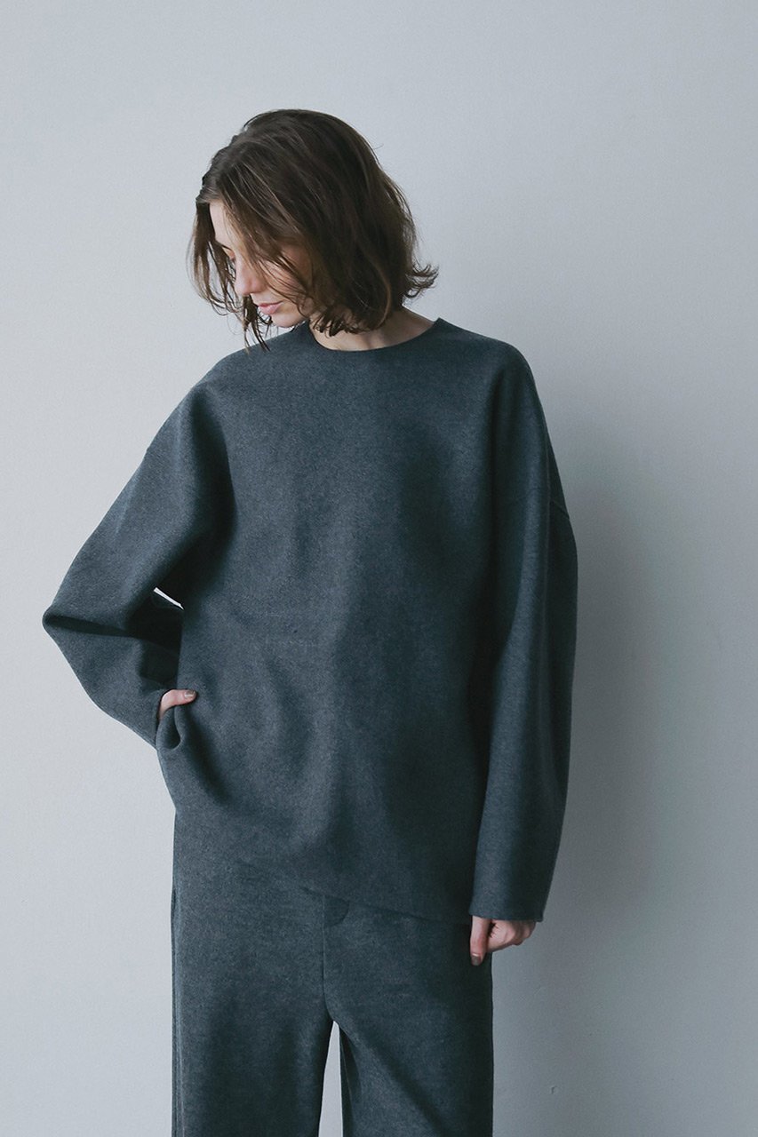 【ハー/HER.】の【11/13 12:00販売開始】メルトンリバープルオーバー 人気、トレンドファッション・服の通販 founy(ファニー) 　ファッション　Fashion　レディースファッション　Fashion for Women　トップス・カットソー　Cut & Sew Tops　シャツ・ブラウス・オフィスカジュアル　Elegant Blouses & Button-Ups　カジュアルプルオーバー・ニットトップス　Pullovers & Knit Tops / Casual Pullovers　スリーブ　Sleeve, Long Sleeve / Short Sleeve　フォルム　Silhouette, Form　メルトン　Melton, Heavy Wool　ロング　Long, Long-Length　新作・新入荷　New Arrivals / New In　軽量　Lightweight, Ultra Light　other-5|ID: prp329100004766610 ipo3291000000034514707