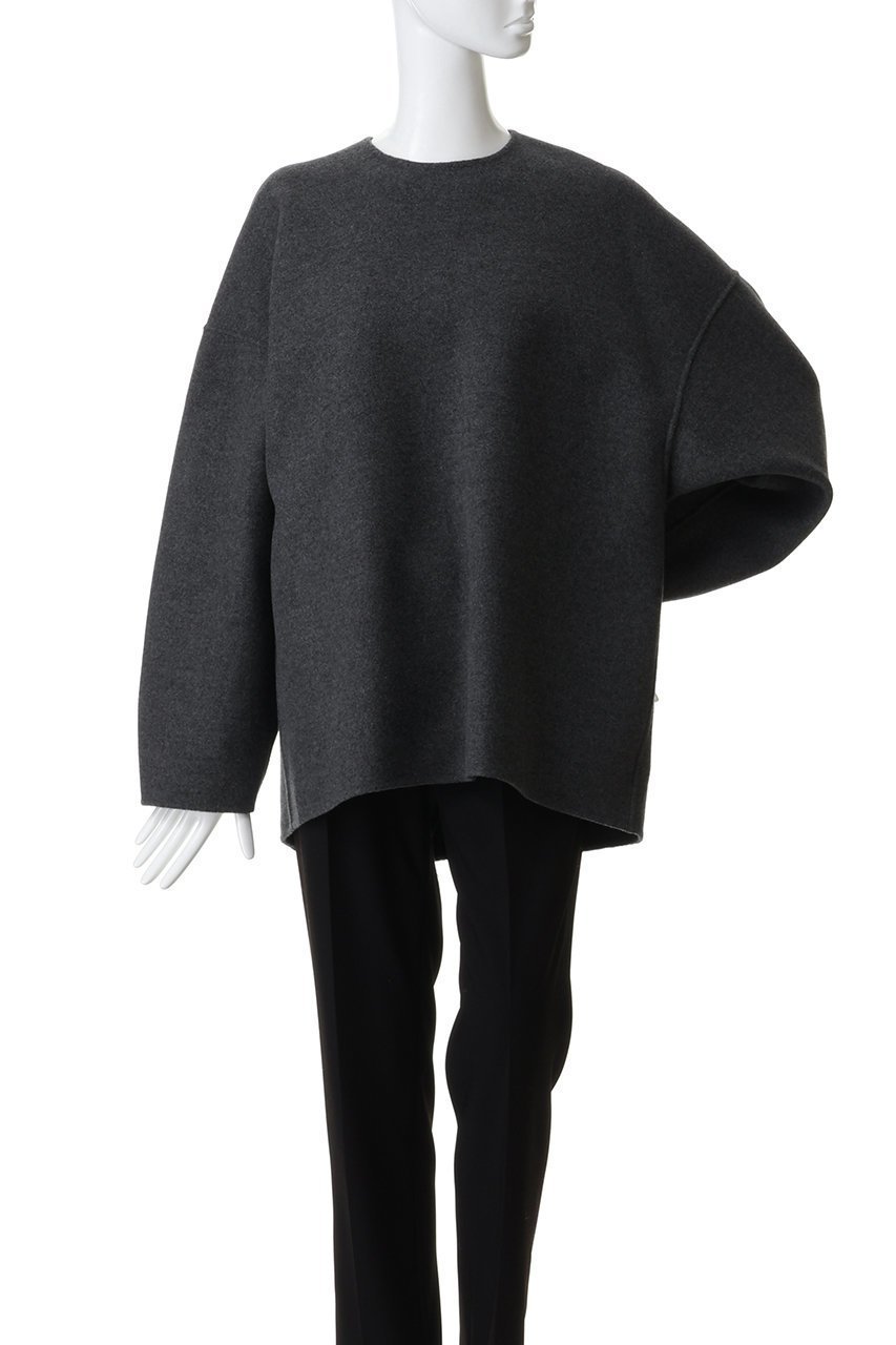 【ハー/HER.】のメルトンリバープルオーバー 人気、トレンドファッション・服の通販 founy(ファニー) 　ファッション　Fashion　レディースファッション　Fashion for Women　トップス・カットソー　Cut & Sew Tops　シャツ・ブラウス・オフィスカジュアル　Elegant Blouses & Button-Ups　カジュアルプルオーバー・ニットトップス　Pullovers & Knit Tops / Casual Pullovers　スリーブ　Sleeve, Long Sleeve / Short Sleeve　フォルム　Silhouette, Form　メルトン　Melton, Heavy Wool　ロング　Long, Long-Length　軽量　Lightweight, Ultra Light　other-5|ID: prp329100004766610 ipo3291000000034594478