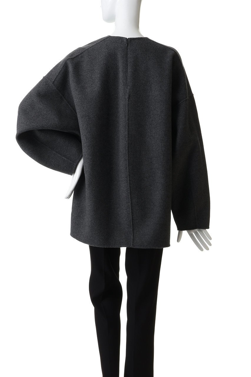 【ハー/HER.】のメルトンリバープルオーバー 人気、トレンドファッション・服の通販 founy(ファニー) 　ファッション　Fashion　レディースファッション　Fashion for Women　トップス・カットソー　Cut & Sew Tops　シャツ・ブラウス・オフィスカジュアル　Elegant Blouses & Button-Ups　カジュアルプルオーバー・ニットトップス　Pullovers & Knit Tops / Casual Pullovers　スリーブ　Sleeve, Long Sleeve / Short Sleeve　フォルム　Silhouette, Form　メルトン　Melton, Heavy Wool　ロング　Long, Long-Length　軽量　Lightweight, Ultra Light　other-7|ID: prp329100004766610 ipo3291000000034594480