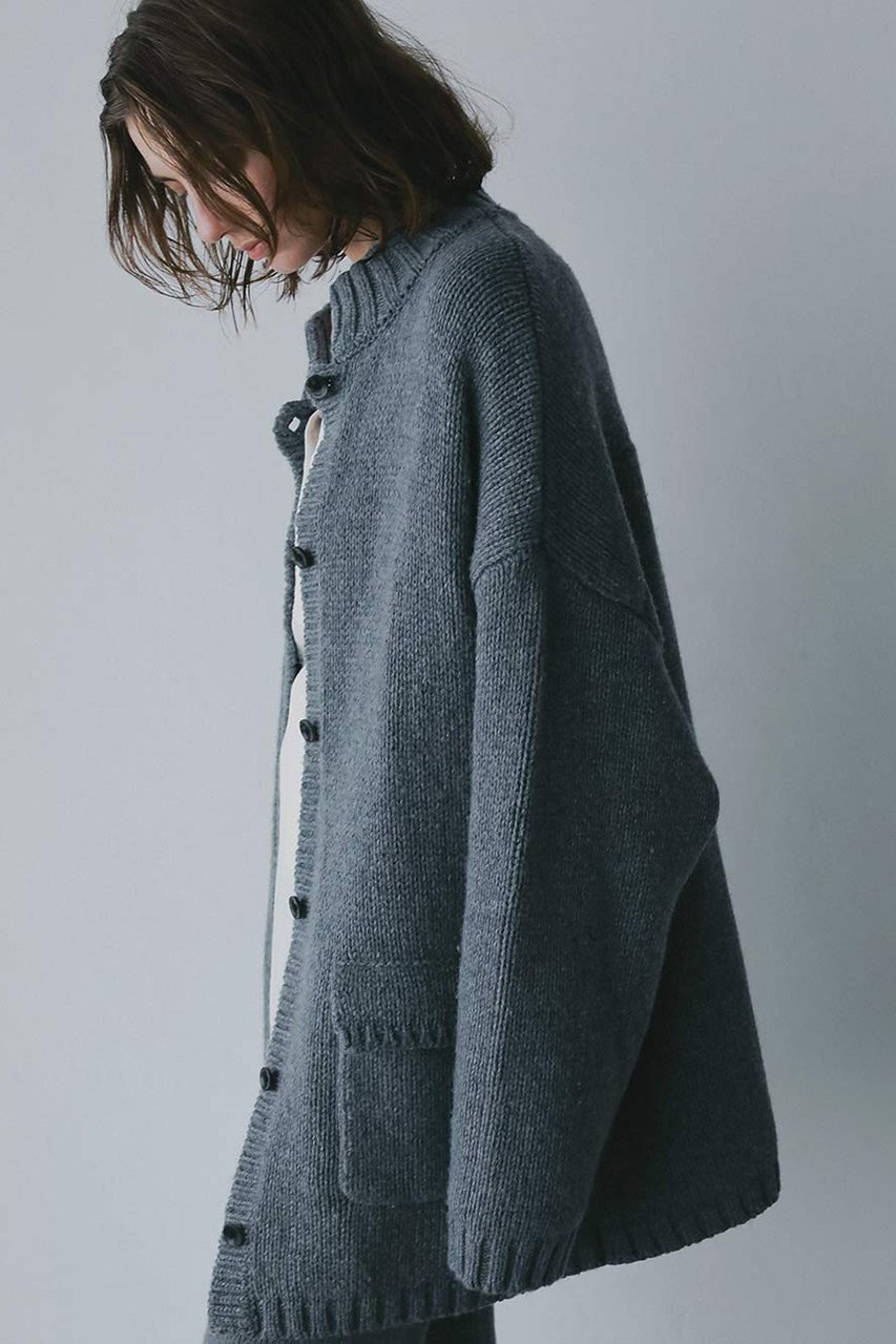 【ハー/HER.】の【11/13 12:00販売開始】スタンドカラーニットジャケット 人気、トレンドファッション・服の通販 founy(ファニー) 　ファッション　Fashion　レディースファッション　Fashion for Women　カーディガン　Cardigan, Knitwear　ジャケット　Jacket, Outerwear　フォルム　Silhouette, Form　ミックス　Mix, Mixed Style　新作・新入荷　New Arrivals / New In　other-8|ID: prp329100004766613 ipo3291000000034514736