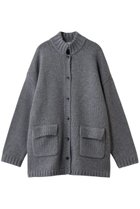 【ハー/HER.】のスタンドカラーニットジャケット グレー|ID: prp329100004766613 ipo3291000000035478762