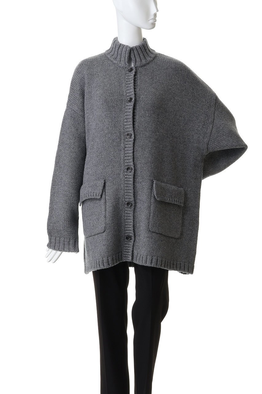 【ハー/HER.】のスタンドカラーニットジャケット 人気、トレンドファッション・服の通販 founy(ファニー) 　ファッション　Fashion　レディースファッション　Fashion for Women　カーディガン　Cardigan, Knitwear　ジャケット　Jacket, Outerwear　フォルム　Silhouette, Form　ミックス　Mix, Mixed Style　other-2|ID: prp329100004766613 ipo3291000000035587590