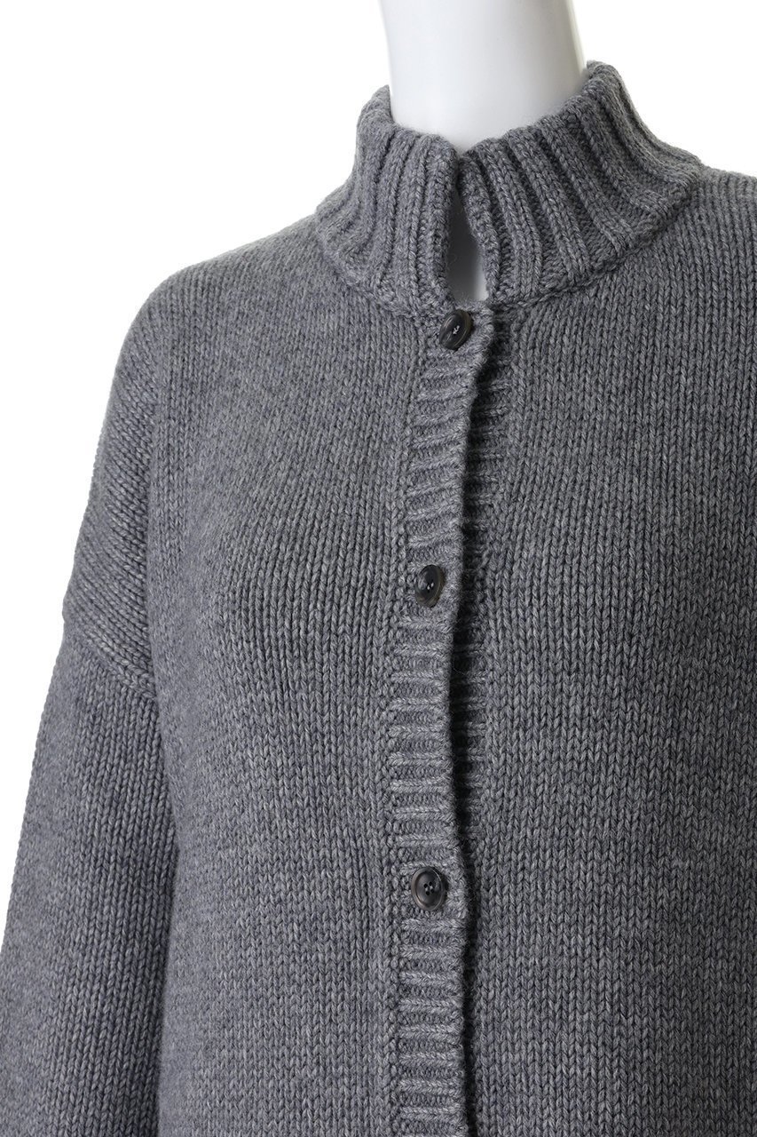 【ハー/HER.】のスタンドカラーニットジャケット 人気、トレンドファッション・服の通販 founy(ファニー) 　ファッション　Fashion　レディースファッション　Fashion for Women　カーディガン　Cardigan, Knitwear　ジャケット　Jacket, Outerwear　フォルム　Silhouette, Form　ミックス　Mix, Mixed Style　other-5|ID: prp329100004766613 ipo3291000000035587596