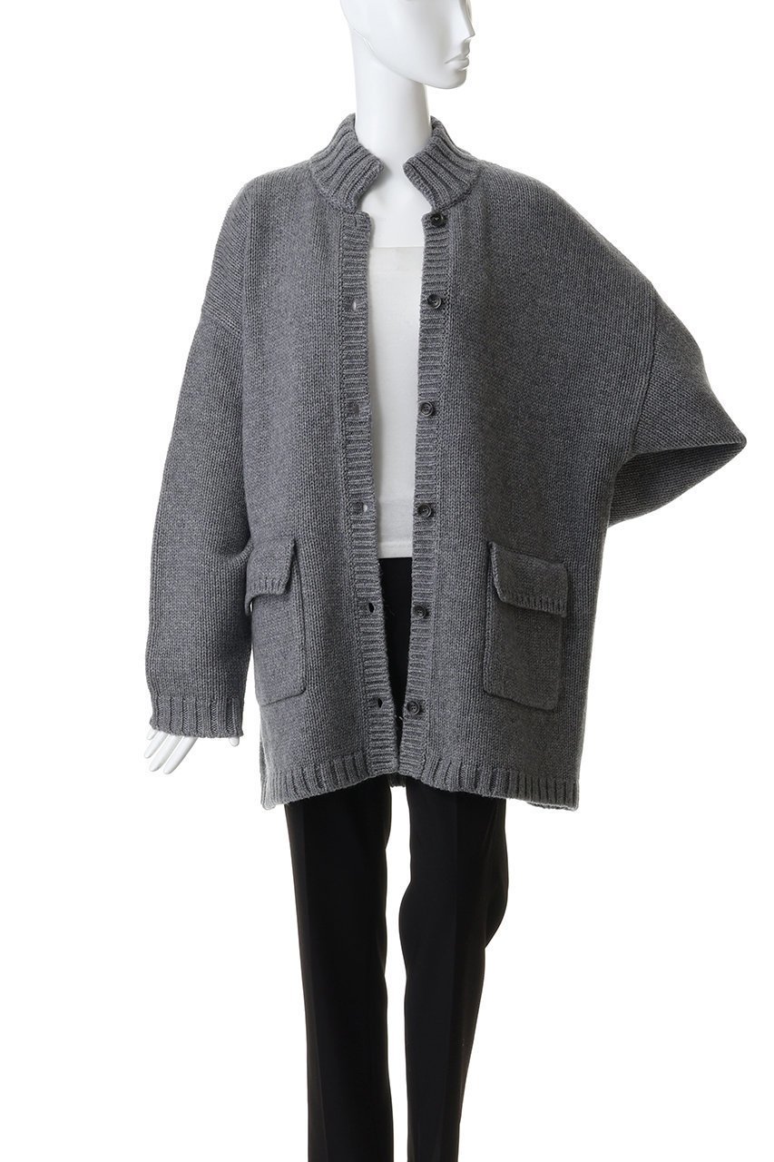 【ハー/HER.】のスタンドカラーニットジャケット 人気、トレンドファッション・服の通販 founy(ファニー) 　ファッション　Fashion　レディースファッション　Fashion for Women　カーディガン　Cardigan, Knitwear　ジャケット　Jacket, Outerwear　フォルム　Silhouette, Form　ミックス　Mix, Mixed Style　other-7|ID: prp329100004766613 ipo3291000000035587598