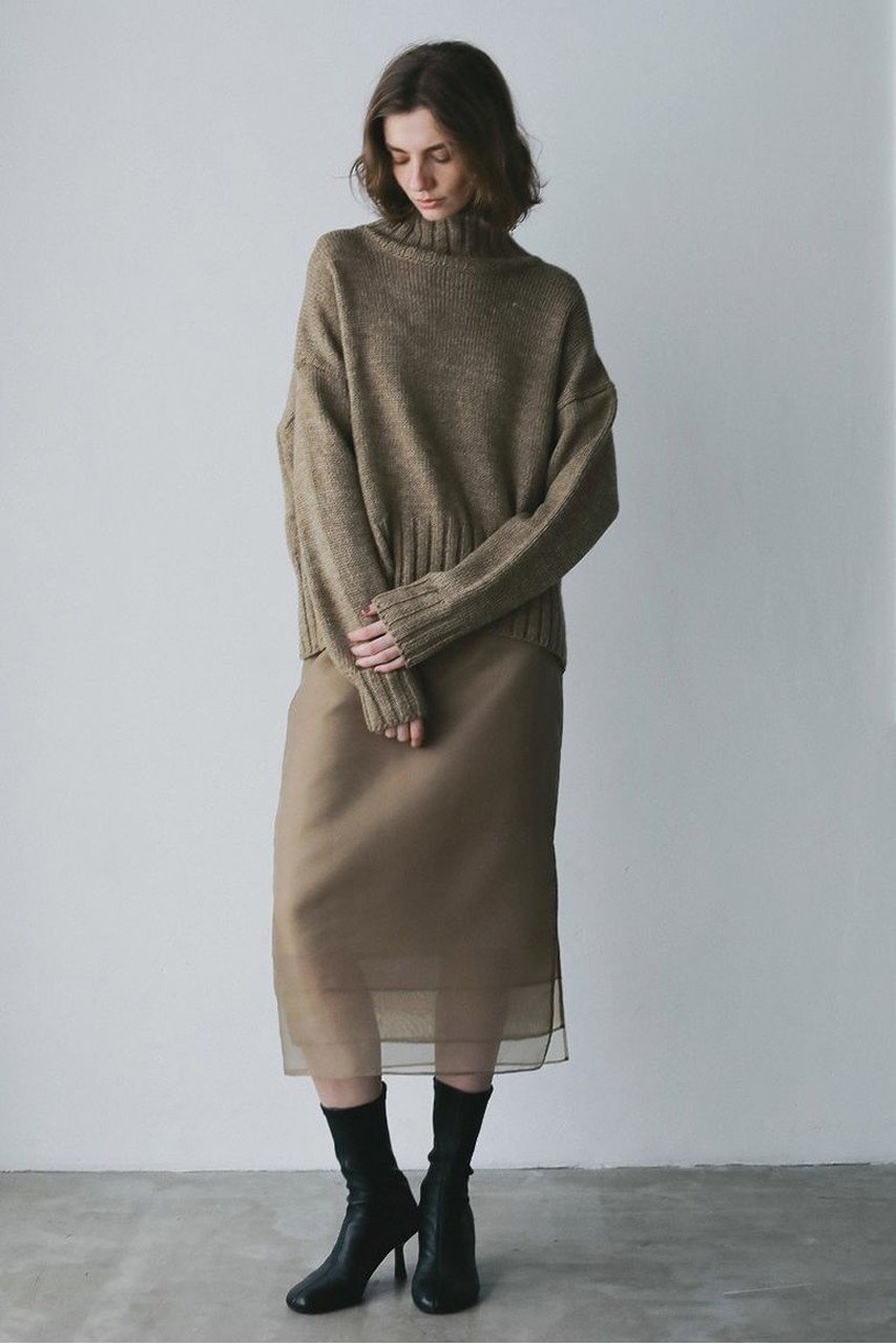 【ハー/HER.】の【11/13 12:00販売開始】C/Wハイネックニットプルオーバー 人気、トレンドファッション・服の通販 founy(ファニー) 　ファッション　Fashion　レディースファッション　Fashion for Women　トップス・カットソー　Cut & Sew Tops　ニット　Knit Tops & Sweaters　カジュアルプルオーバー・ニットトップス　Pullovers & Knit Tops / Casual Pullovers　ハイネック　High Neck, Mock Neck　バランス　Balance, Style Balance　ボトム　Bottoms, Lower Wear　新作・新入荷　New Arrivals / New In　other-4|ID: prp329100004766614 ipo3291000000034514743