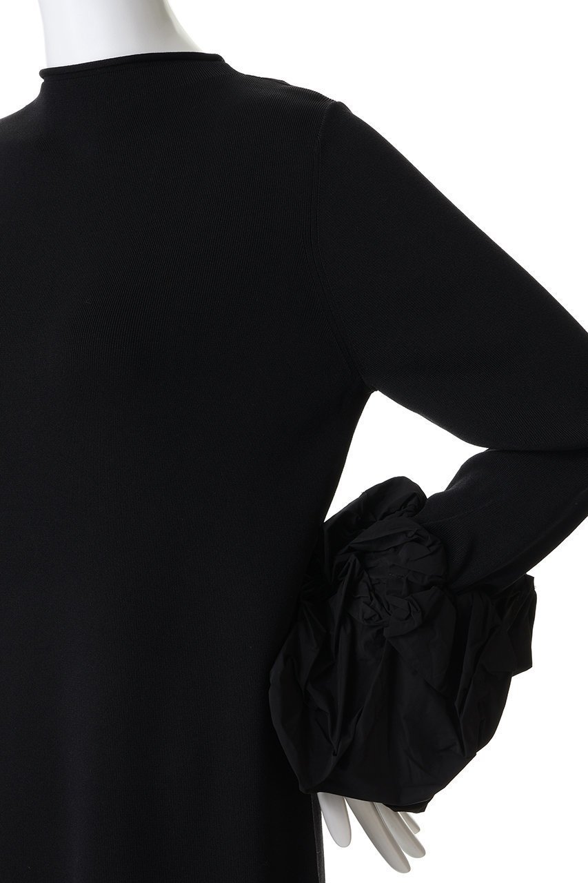 【ハー/HER.】のボリュームスリーブニットワンピース 人気、トレンドファッション・服の通販 founy(ファニー) 　ファッション　Fashion　レディースファッション　Fashion for Women　ワンピース　Dresses　ニットワンピース　Knit Dresses　チュニック　Tunic Tops & Dresses　インナー　Innerwear　ギャザー　Gathered, Ruffled　スリーブ　Sleeve, Long Sleeve / Short Sleeve　チュニック　Tunic, Long Top　ランダム　Random, Irregular　ロング　Long, Long-Length　再入荷　Restock / Back in Stock　other-5|ID: prp329100004766615 ipo3291000000035478793