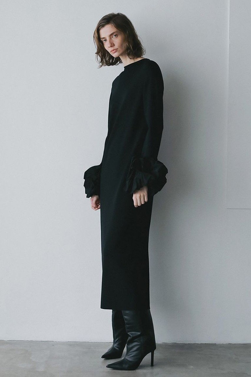 【ハー/HER.】のボリュームスリーブニットワンピース 人気、トレンドファッション・服の通販 founy(ファニー) 　ファッション　Fashion　レディースファッション　Fashion for Women　ワンピース　Dresses　ニットワンピース　Knit Dresses　チュニック　Tunic Tops & Dresses　インナー　Innerwear　ギャザー　Gathered, Ruffled　スリーブ　Sleeve, Long Sleeve / Short Sleeve　チュニック　Tunic, Long Top　ランダム　Random, Irregular　ロング　Long, Long-Length　other-8|ID: prp329100004766615 ipo3291000000036129717