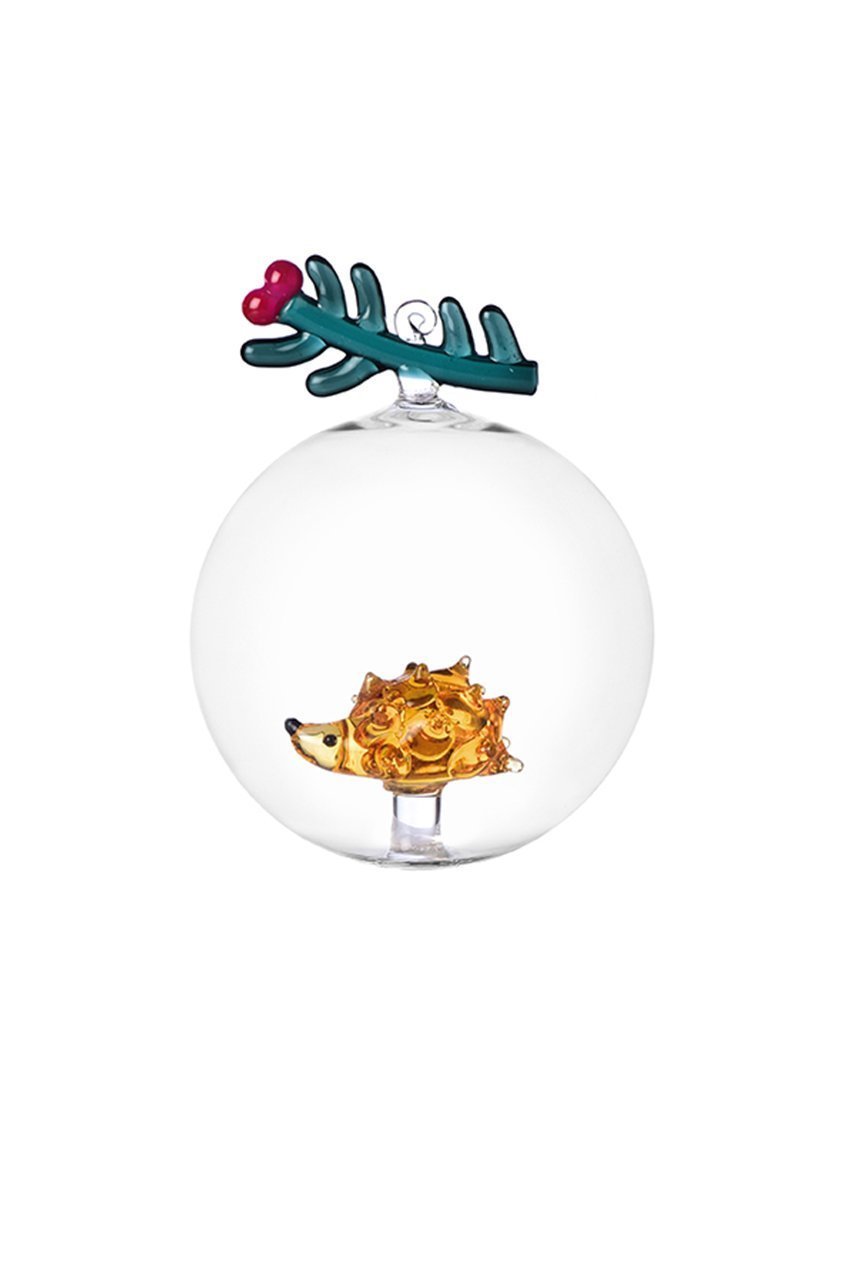 【イッケンドルフ/ICHENDORF / GOODS】のWOODLAND TALES クリスマスボール インテリア・キッズ・メンズ・レディースファッション・服の通販 founy(ファニー) 　おすすめ　Recommended / Our Picks　イタリア　Italy　ガラス　Glass, Glassware　クリスマス X'mas　Christmas / X'mas　シンプル　Simple, Minimal　モチーフ　Motif, Design Theme　新作・新入荷　New Arrivals / New In　ハリネズミ|ID: prp329100004766625 ipo3291000000034514817