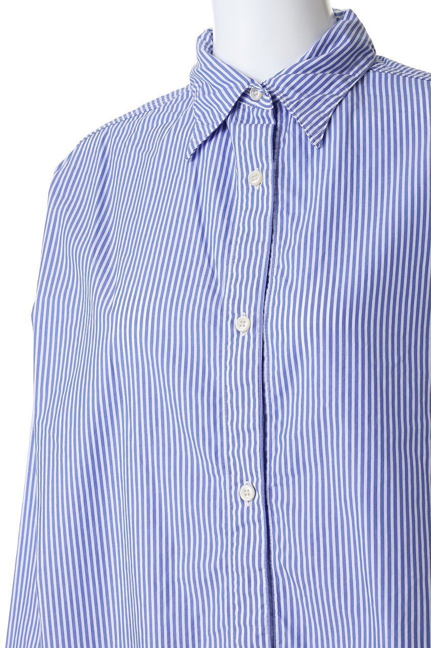 【ミディウミ/MidiUmi】のpointed collar stripe shirt シャツ 人気、トレンドファッション・服の通販 founy(ファニー) 　ファッション　Fashion　レディースファッション　Fashion for Women　トップス・カットソー　Cut & Sew Tops　シャツ・ブラウス・オフィスカジュアル　Elegant Blouses & Button-Ups　ストライプ　Stripe, Striped Pattern　スリーブ　Sleeve, Long Sleeve / Short Sleeve　デニム　Denim, Jeans Material　ミックス　Mix, Mixed Style　ロング　Long, Long-Length　エレガント 上品　Elegant　新作・新入荷　New Arrivals / New In　other-5|ID: prp329100004767361 ipo3291000000034525145