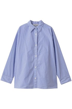 【ミディウミ/MidiUmi】 pointed collar stripe shirt シャツ人気、トレンドファッション・服の通販 founy(ファニー) ファッション Fashion レディースファッション Fashion for Women トップス・カットソー Cut & Sew Tops シャツ・ブラウス・オフィスカジュアル Elegant Blouses & Button-Ups ストライプ Stripe, Striped Pattern スリーブ Sleeve, Long Sleeve / Short Sleeve デニム Denim, Jeans Material ミックス Mix, Mixed Style ロング Long, Long-Length エレガント 上品 Elegant |ID:prp329100004767361