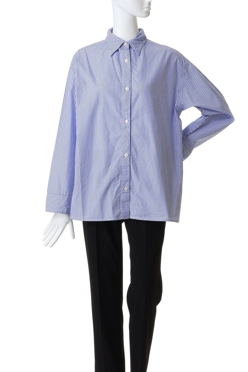 【ミディウミ/MidiUmi】のpointed collar stripe shirt シャツ 人気、トレンドファッション・服の通販 founy(ファニー) 　ファッション　Fashion　レディースファッション　Fashion for Women　トップス・カットソー　Cut & Sew Tops　シャツ・ブラウス・オフィスカジュアル　Elegant Blouses & Button-Ups　ストライプ　Stripe, Striped Pattern　スリーブ　Sleeve, Long Sleeve / Short Sleeve　デニム　Denim, Jeans Material　ミックス　Mix, Mixed Style　ロング　Long, Long-Length　エレガント 上品　Elegant　other-2|ID: prp329100004767361 ipo3291000000035626338