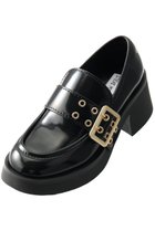 【スティーブマデン/STEVE MADDEN】のBRIDGETON ビッグバックルデザインローファー ブラック|ID: prp329100004768219 ipo3291000000035924018