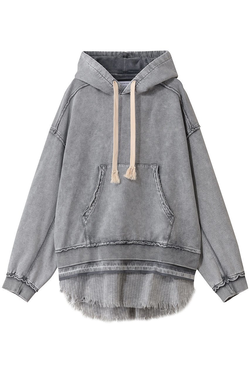 【メゾンスペシャル/MAISON SPECIAL】の【UNISEX】ダメージレイヤードフーディーPO インテリア・キッズ・メンズ・レディースファッション・服の通販 founy(ファニー) 　ファッション　Fashion　レディースファッション　Fashion for Women　アウター　Coat / Outerwear Collection　トップス・カットソー　Cut & Sew Tops　シャツ・ブラウス・オフィスカジュアル　Elegant Blouses & Button-Ups　レディースパーカー・カジュアルフーディー　Casual Hoodies & Sweatshirts　ロングTシャツ・Tシャツ　Longline T-Shirts & Tees　ベスト&ジレ / 重ね着スタイル　Vests & Gilets　スウェット・クルーネックトップス　Sweatshirts & Crewnecks / Relaxed Fit Sweat Tops　カットソー・ベーシックTシャツ　Cut-and-Sewn Tops / Stretch Tees & Basics　ユニセックス　Unisex, Genderless　カットソー　Cut and Sewn Top　シンプル　Simple, Minimal　スリーブ　Sleeve, Long Sleeve / Short Sleeve　ドッキング　Docking, Mixed Material　ロング　Long, Long-Length　新作・新入荷　New Arrivals / New In　L.GRY(ライトグレー)|ID: prp329100004768225 ipo3291000000034535401