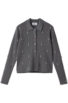 【プルミエ アロンディスモン/1er Arrondissement】 フラワービジューニットシャツ人気、トレンドファッション・服の通販 founy(ファニー) ファッション Fashion レディースファッション Fashion for Women トップス・カットソー Cut & Sew Tops ニット Knit Tops & Sweaters シャツ・ブラウス・オフィスカジュアル Elegant Blouses & Button-Ups シンプル Simple, Minimal スリーブ Sleeve, Long Sleeve / Short Sleeve フィット Fit, Slim Fit フロント Front, Front Design ボトム Bottoms, Lower Wear ロング Long, Long-Length 新作・新入荷 New Arrivals / New In |ID:prp329100004768227