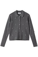 【プルミエ アロンディスモン/1er Arrondissement】のフラワービジューニットシャツ 人気、トレンドファッション・服の通販 founy(ファニー) ファッション Fashion レディースファッション Fashion for Women トップス・カットソー Cut & Sew Tops ニット Knit Tops & Sweaters シャツ・ブラウス・オフィスカジュアル Elegant Blouses & Button-Ups シンプル Simple, Minimal スリーブ Sleeve, Long Sleeve / Short Sleeve フィット Fit, Slim Fit フロント Front, Front Design ボトム Bottoms, Lower Wear ロング Long, Long-Length 新作・新入荷 New Arrivals / New In |ID:prp329100004768227