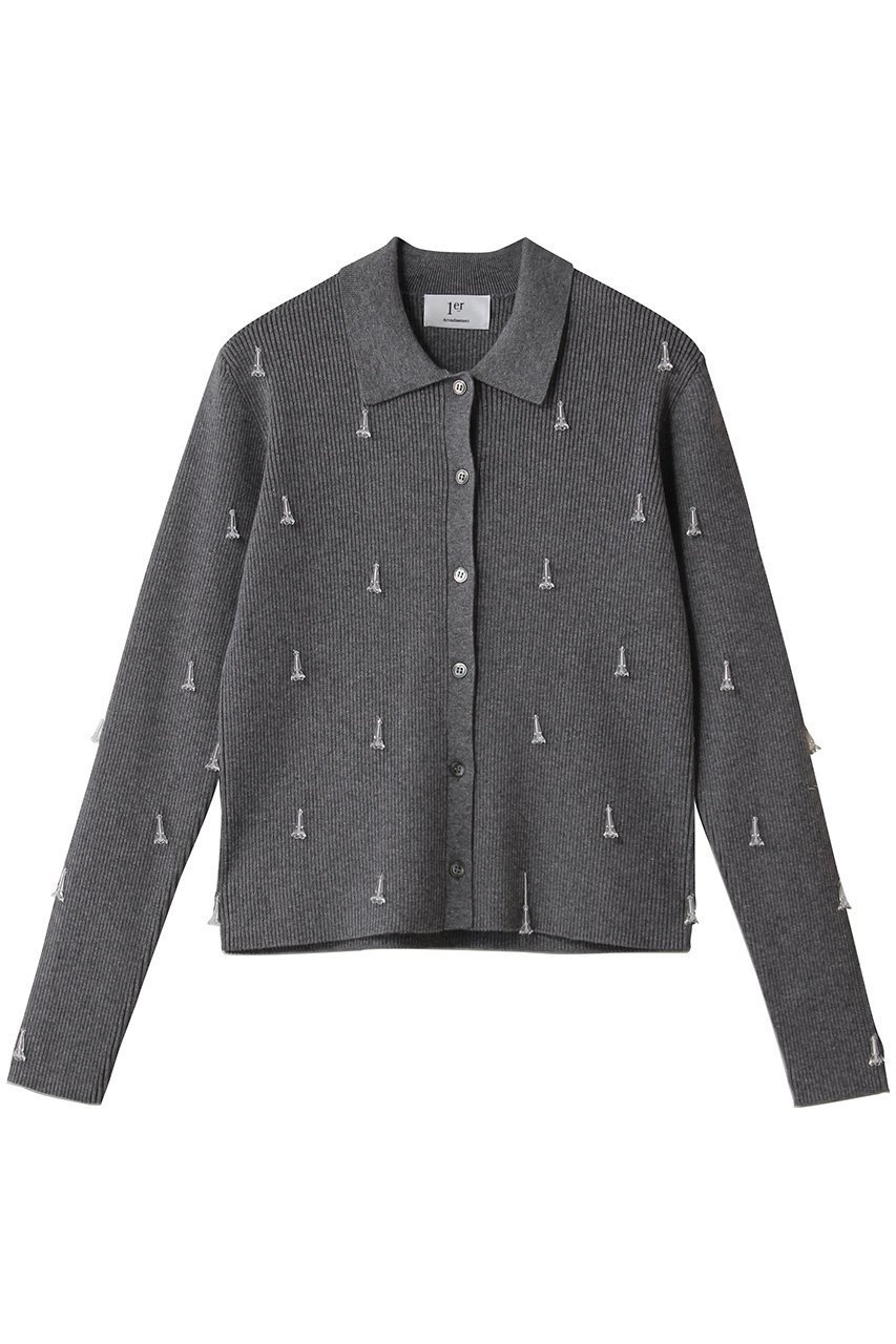 【プルミエ アロンディスモン/1er Arrondissement】のフラワービジューニットシャツ 人気、トレンドファッション・服の通販 founy(ファニー) ファッション Fashion レディースファッション Fashion for Women トップス・カットソー Cut & Sew Tops ニット Knit Tops & Sweaters シャツ・ブラウス・オフィスカジュアル Elegant Blouses & Button-Ups シンプル Simple, Minimal スリーブ Sleeve, Long Sleeve / Short Sleeve フィット Fit, Slim Fit フロント Front, Front Design ボトム Bottoms, Lower Wear ロング Long, Long-Length 新作・新入荷 New Arrivals / New In other-1|ID: prp329100004768227 ipo3291000000034535411