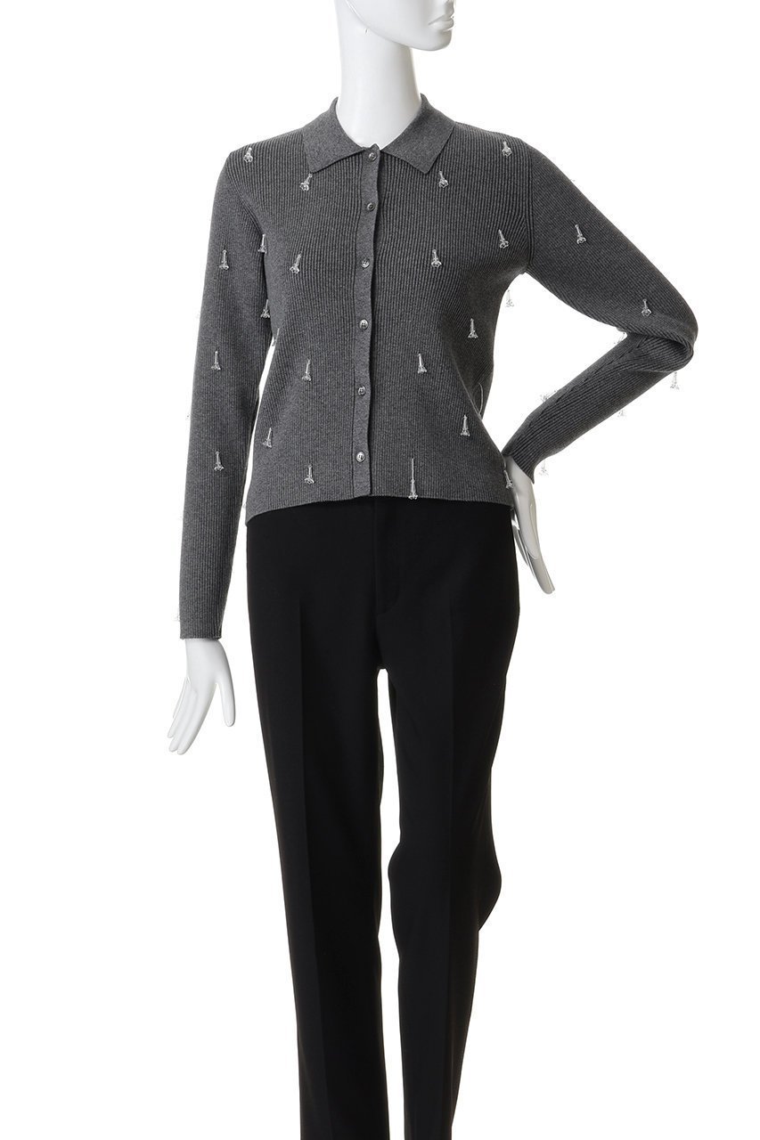 【プルミエ アロンディスモン/1er Arrondissement】のフラワービジューニットシャツ 人気、トレンドファッション・服の通販 founy(ファニー) ファッション Fashion レディースファッション Fashion for Women トップス・カットソー Cut & Sew Tops ニット Knit Tops & Sweaters シャツ・ブラウス・オフィスカジュアル Elegant Blouses & Button-Ups シンプル Simple, Minimal スリーブ Sleeve, Long Sleeve / Short Sleeve フィット Fit, Slim Fit フロント Front, Front Design ボトム Bottoms, Lower Wear ロング Long, Long-Length 新作・新入荷 New Arrivals / New In other-2|ID: prp329100004768227 ipo3291000000034535413