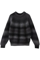 【バトナー/BATONER】のモヘア カスリ ダイ シグネチャー クルーネック ブラックミックス|ID:prp329100004768236