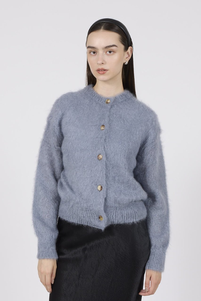 【バトナー/BATONER】のピュア モヘアシャギー クルー カーディガン 人気、トレンドファッション・服の通販 founy(ファニー) 　ファッション　Fashion　レディースファッション　Fashion for Women　トップス・カットソー　Cut & Sew Tops　ニット　Knit Tops & Sweaters　カーディガン・羽織り　Layered Style Cardigans　カーディガン　Cardigan, Knitwear　新作・新入荷　New Arrivals / New In　羽織　Haori, Light Jacket　other-8|ID: prp329100004768238 ipo3291000000034535503