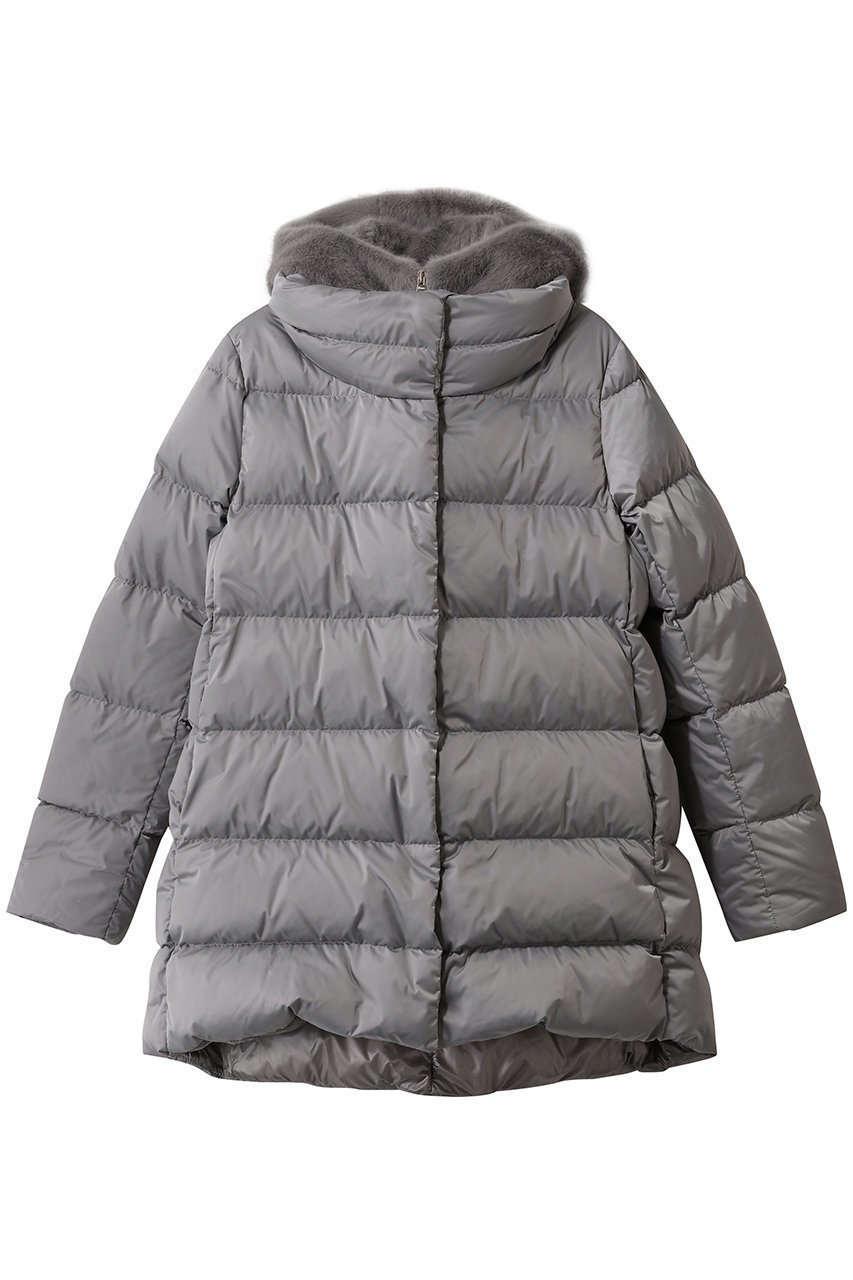 【ヘルノ/HERNO】のフェイクファーコンビダウンコート インテリア・キッズ・メンズ・レディースファッション・服の通販 founy(ファニー) 　ファッション　Fashion　レディースファッション　Fashion for Women　アウター　Coat / Outerwear Collection　コート・ロングコート・ピーコート　Long Coats, Peacoats & More　ダウンジャケット・軽量ダウン　Warm & Lightweight Down Jackets　オケージョン　Occasion Wear　ダウン　Down, Puffer　エレガント 上品　Elegant　新作・新入荷　New Arrivals / New In　軽量　Lightweight, Ultra Light　防寒　Cold Protection, Winter-Ready　グレー|ID: prp329100004768239 ipo3291000000034535507