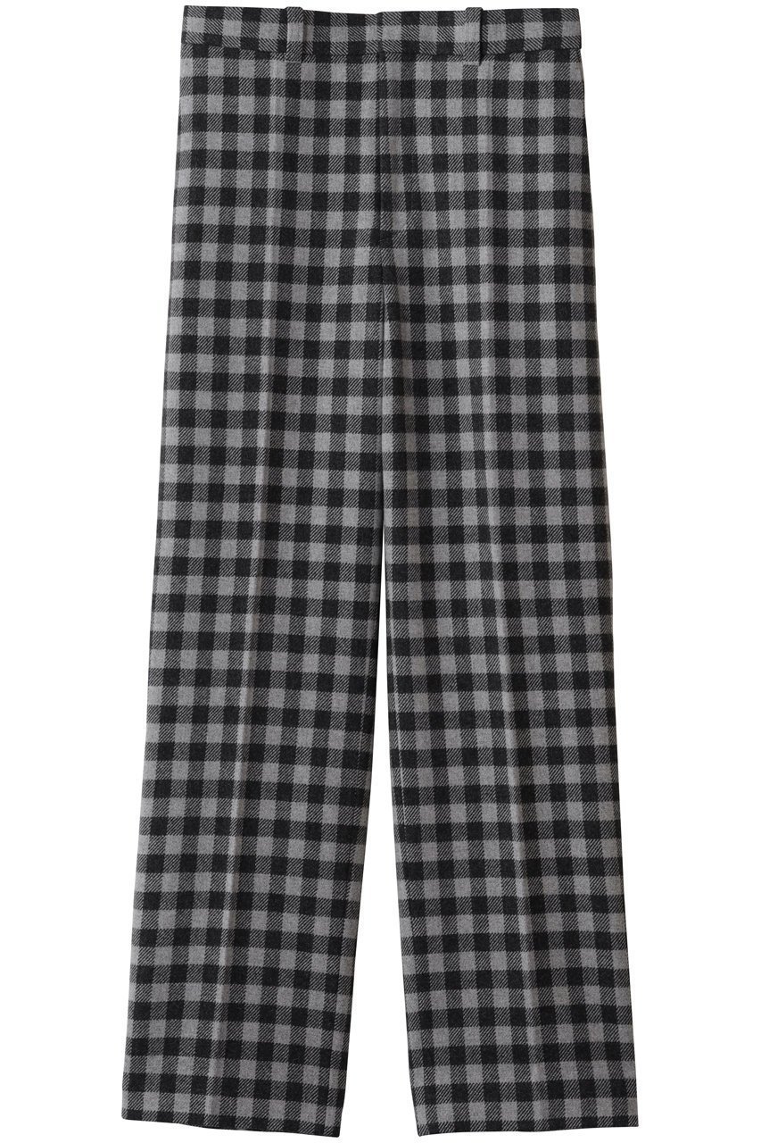 【ブラミンク/BLAMINK】のチェックストレートパンツ インテリア・キッズ・メンズ・レディースファッション・服の通販 founy(ファニー) 　ファッション　Fashion　レディースファッション　Fashion for Women　パンツ　Pants & Trousers　ストレート　Straight, Straight Cut　チェック　Check, Plaid, Tartan　モダン　Modern, Contemporary　ワイド　Wide, Wide Fit　エレガント 上品　Elegant　新作・新入荷　New Arrivals / New In　ミッドグレー|ID: prp329100004768257 ipo3291000000034535634