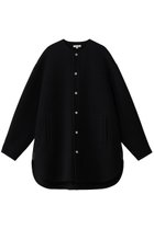 【ブラミンク/BLAMINK】のダブルフェイスノーカラーコート ブラック|ID:prp329100004768267