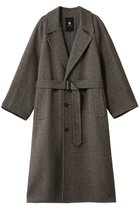 【ブラミンク/BLAMINK】のダブルフェイスベルテッドコート ダークブラウン|ID:prp329100004768268