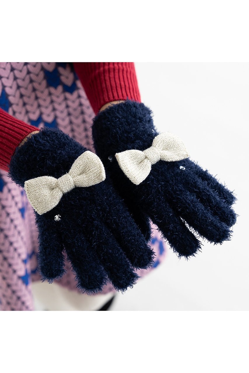 【ポプキンズ/POMPKINS / KIDS】の【KIDS】フェザーモール手袋 人気、トレンドファッション・服の通販 founy(ファニー) 　ファッション　Fashion　キッズファッション　Fashion for Kids　ビジュー　Bijou, Jewel-like Accent　フィット　Fit, Slim Fit　フェザー　Feather, Feather Detail　リボン　Ribbon, Bow　冬　Winter / This Winter　新作・新入荷　New Arrivals / New In　other-4|ID: prp329100004768277 ipo3291000000034535782