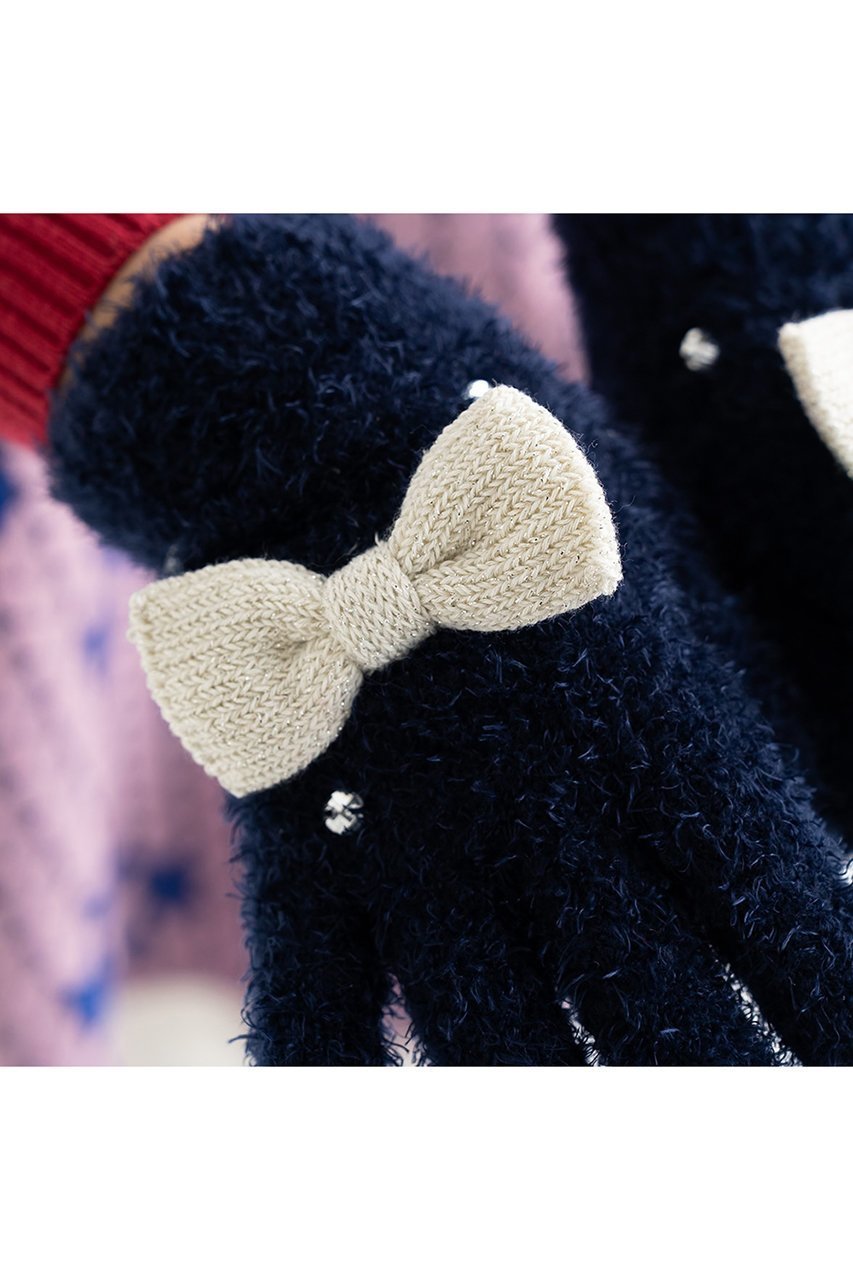 【ポプキンズ/POMPKINS / KIDS】の【KIDS】フェザーモール手袋 人気、トレンドファッション・服の通販 founy(ファニー) 　ファッション　Fashion　キッズファッション　Fashion for Kids　ビジュー　Bijou, Jewel-like Accent　フィット　Fit, Slim Fit　フェザー　Feather, Feather Detail　リボン　Ribbon, Bow　冬　Winter / This Winter　新作・新入荷　New Arrivals / New In　other-5|ID: prp329100004768277 ipo3291000000034535784