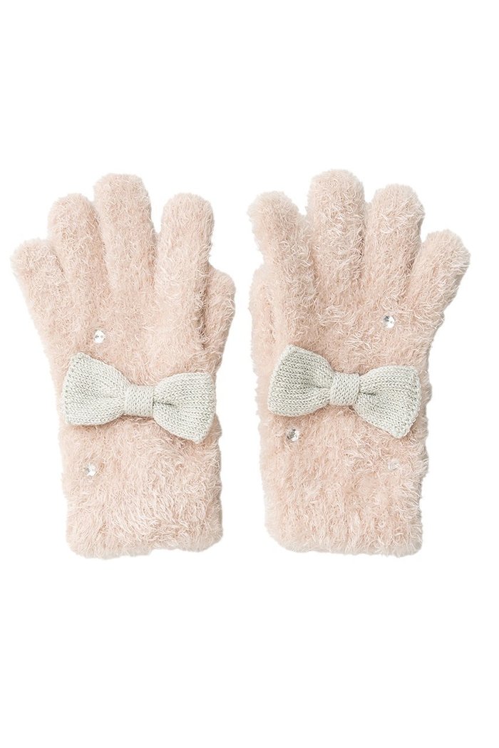 【ポプキンズ/POMPKINS / KIDS】の【KIDS】フェザーモール手袋 インテリア・キッズ・メンズ・レディースファッション・服の通販 founy(ファニー) https://founy.com/ ファッション Fashion キッズファッション Fashion for Kids ビジュー Bijou, Jewel-like Accent フィット Fit, Slim Fit フェザー Feather, Feather Detail リボン Ribbon, Bow 冬 Winter / This Winter |ID: prp329100004768277 ipo3291000000036236731
