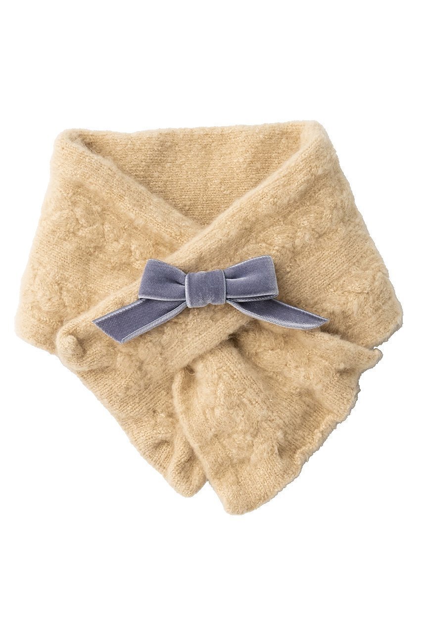 【ポプキンズ/POMPKINS / KIDS】の【KIDS】リボン付きマフラー インテリア・キッズ・メンズ・レディースファッション・服の通販 founy(ファニー) 　ファッション　Fashion　キッズファッション　Fashion for Kids　マフラー　Scarf, Muffler　リボン　Ribbon, Bow　エレガント 上品　Elegant　冬　Winter / This Winter　新作・新入荷　New Arrivals / New In　ベージュ|ID: prp329100004768278 ipo3291000000034535788