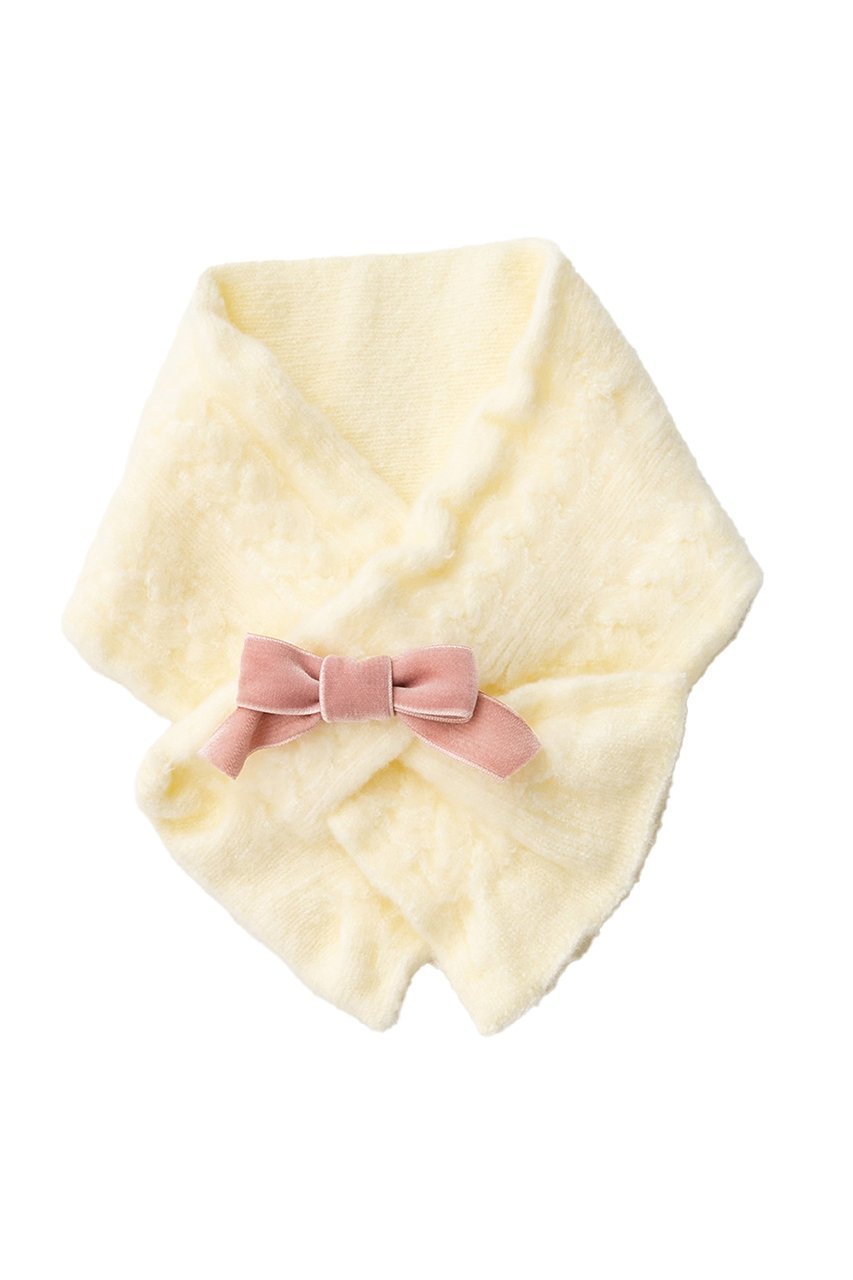 【ポプキンズ/POMPKINS / KIDS】の【KIDS】リボン付きマフラー インテリア・キッズ・メンズ・レディースファッション・服の通販 founy(ファニー) 　ファッション　Fashion　キッズファッション　Fashion for Kids　マフラー　Scarf, Muffler　リボン　Ribbon, Bow　エレガント 上品　Elegant　冬　Winter / This Winter　アイボリー|ID: prp329100004768278 ipo3291000000036192103