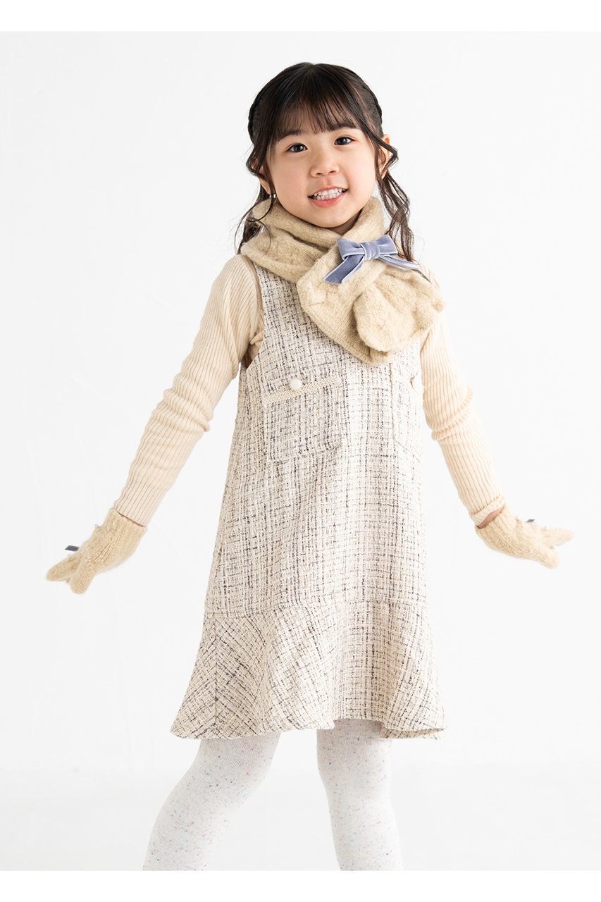 【ポプキンズ/POMPKINS / KIDS】の【KIDS】リボン付きマフラー 人気、トレンドファッション・服の通販 founy(ファニー) 　ファッション　Fashion　キッズファッション　Fashion for Kids　マフラー　Scarf, Muffler　リボン　Ribbon, Bow　エレガント 上品　Elegant　冬　Winter / This Winter　other-5|ID: prp329100004768278 ipo3291000000036192108