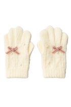 【ポプキンズ/POMPKINS / KIDS】の【KIDS】リボン手袋 アイボリー|ID:prp329100004768279
