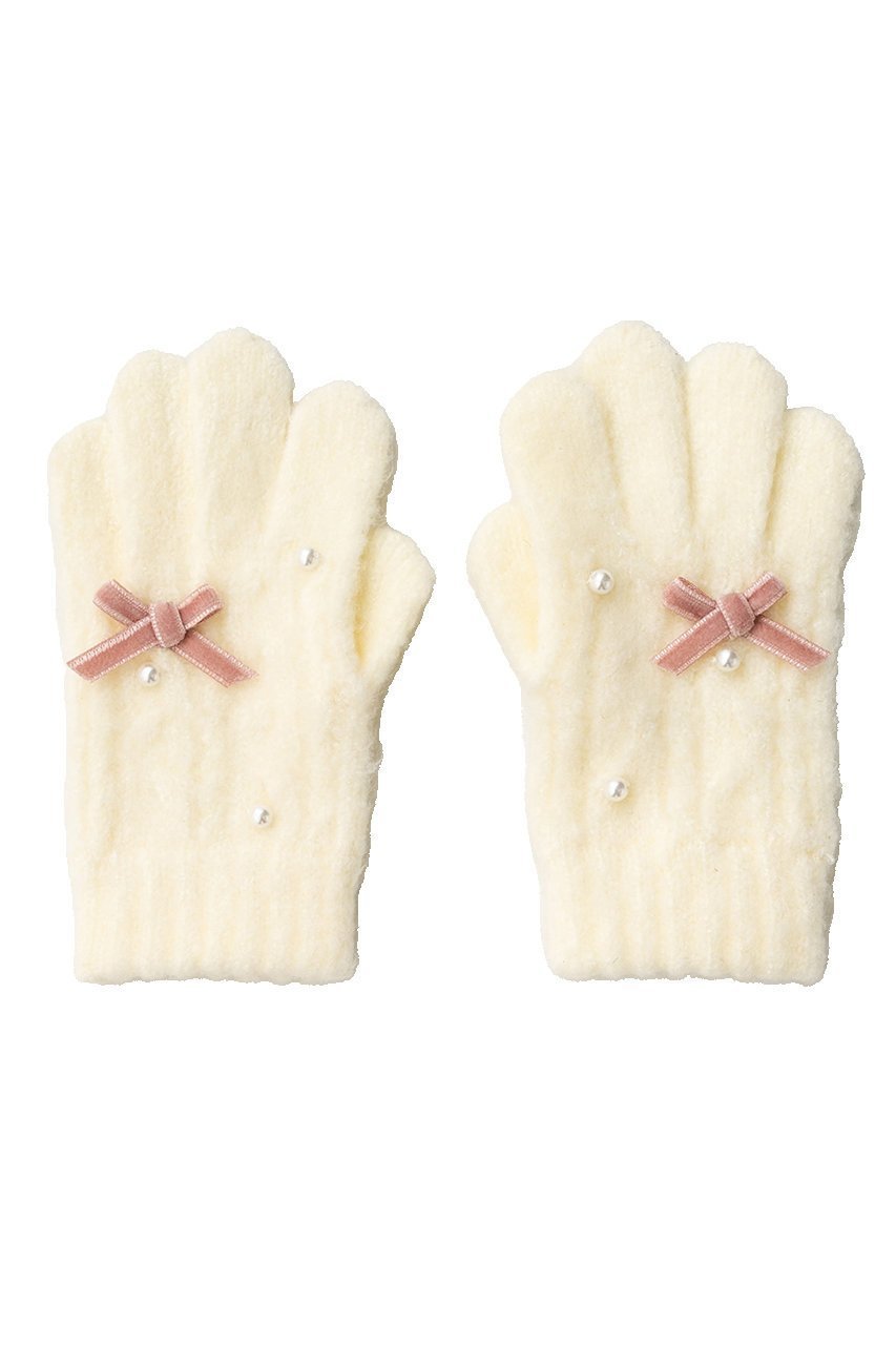 【ポプキンズ/POMPKINS / KIDS】の【KIDS】リボン手袋 人気、トレンドファッション・服の通販 founy(ファニー) 　ファッション　Fashion　キッズファッション　Fashion for Kids　パール　Pearl, Pearl Accent　リボン　Ribbon, Bow　冬　Winter / This Winter　 other-1|ID: prp329100004768279 ipo3291000000036192111